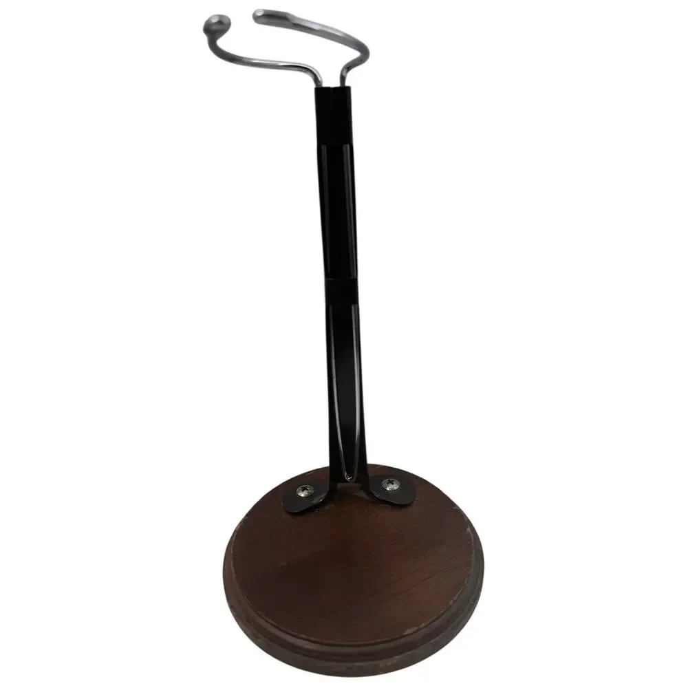 Vintage 80s Dynasty Doll Stand Wood Base Metal Holder 8” Taiwan